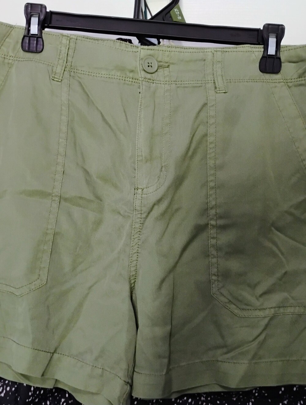 Social Standard Olive Utility Flat-Front Shorts